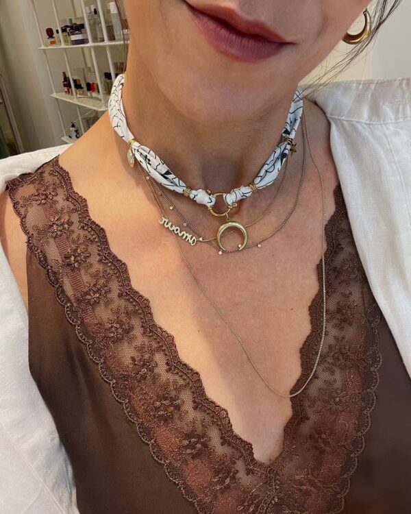 Alba Necklace White/Gold