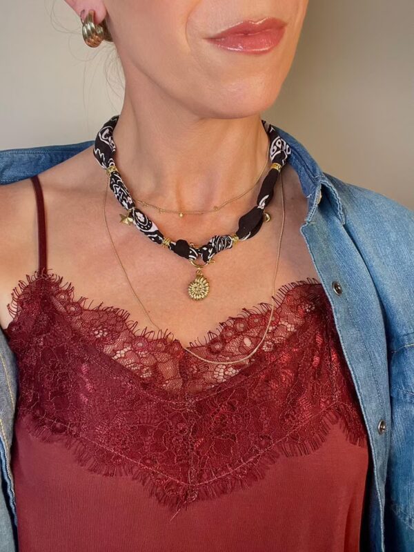 Alba Necklace Black/Gold