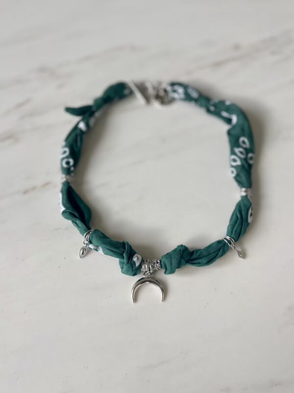 Alba Necklace Green/Silver