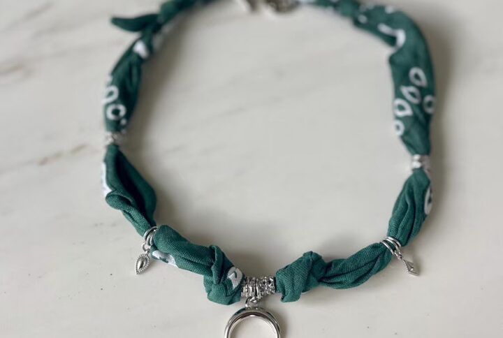 Alba Bandana Necklace Green