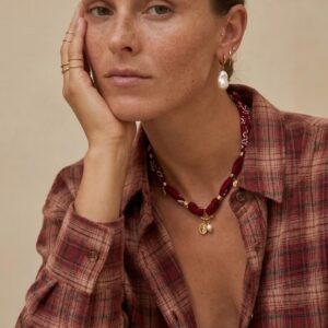 Alba Bandana Necklace jetembrasse burgundy