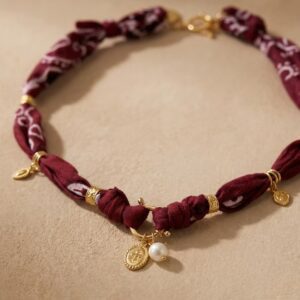 Alba Bandana Necklace jetembrasse burgundy