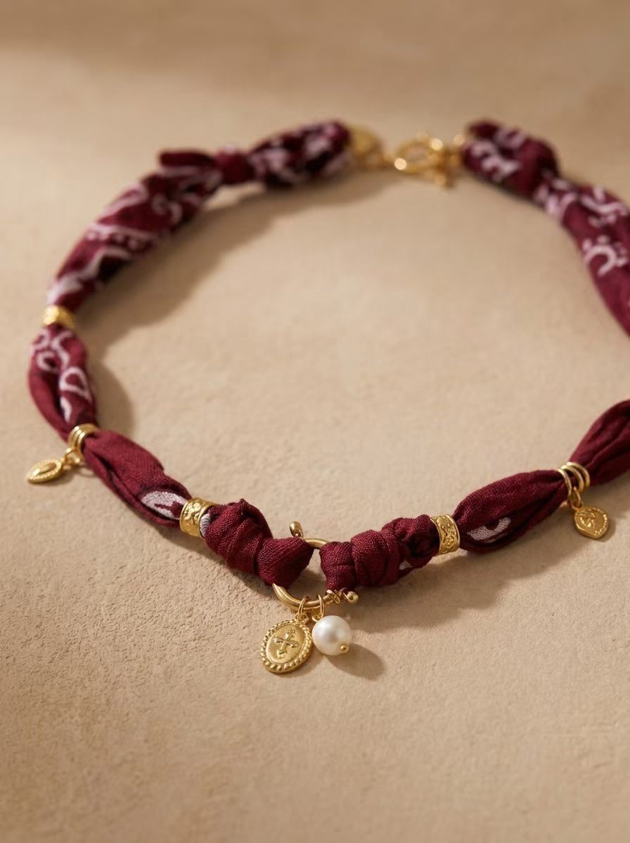 Alba_necklace_burgundy_jetembrasse_AW26_productshot_bandana