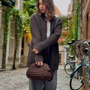 crochet bag Renee chocolat