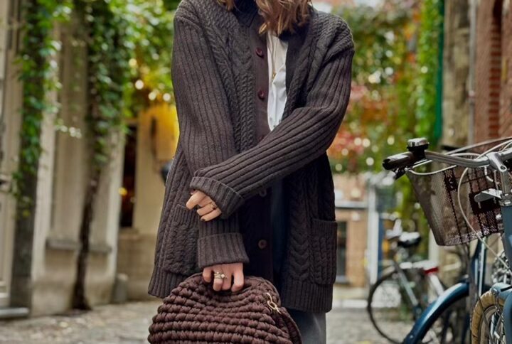 crochet bag Renee chocolat