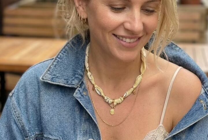 alba necklace jetembrasse yellow bandana