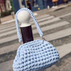 Crochet clutch bag Renée Baby Blue